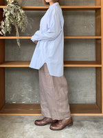 【SALE】UNIVERSAL TISSU / オーガニックリネンツイル ギャザーPT（モカ）
