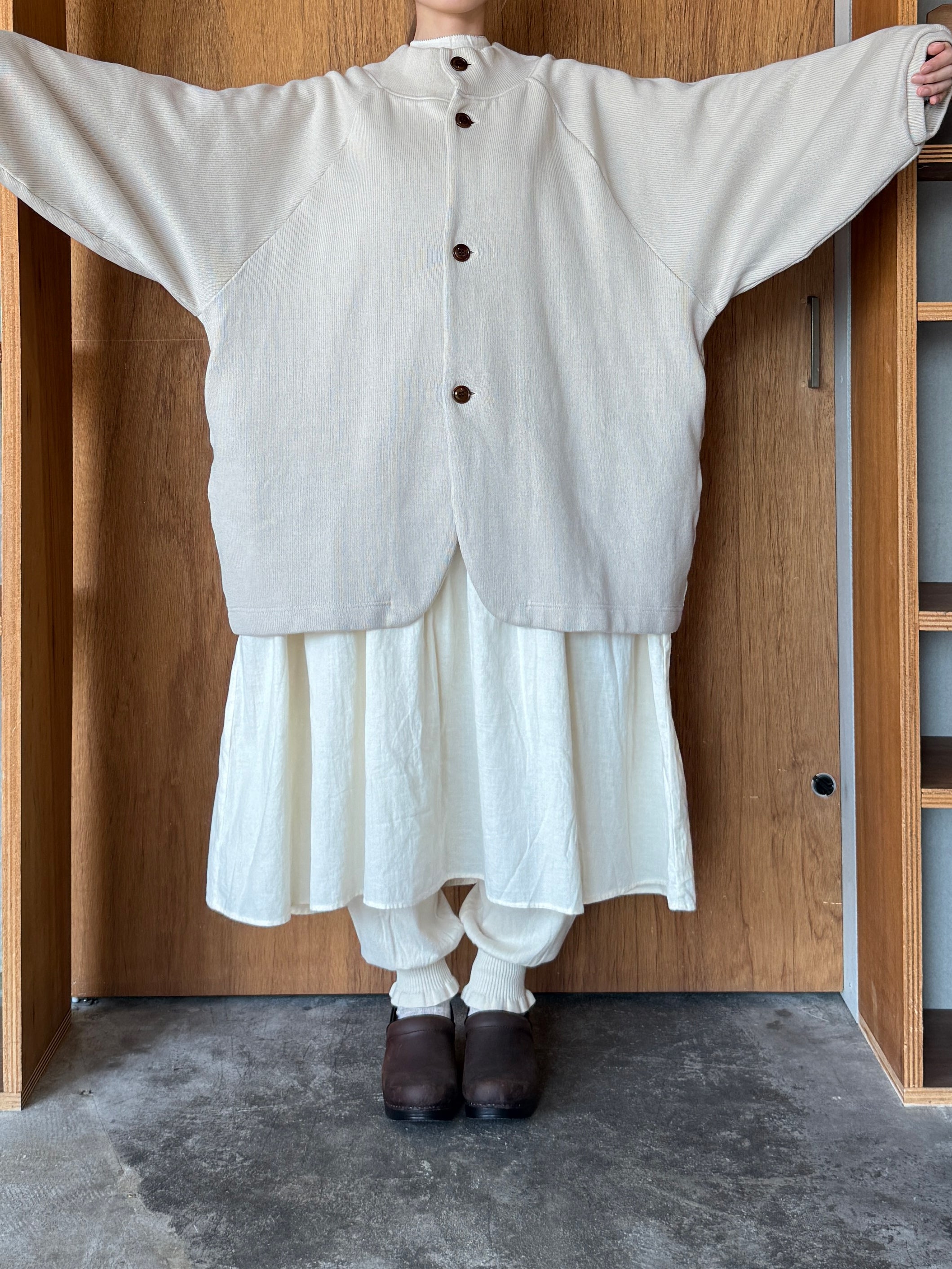 TISSU / クォーターニット コクーンカーディガン（アイボリー）