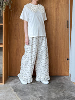 qiri / plie flower JQ  pants (キナリ)