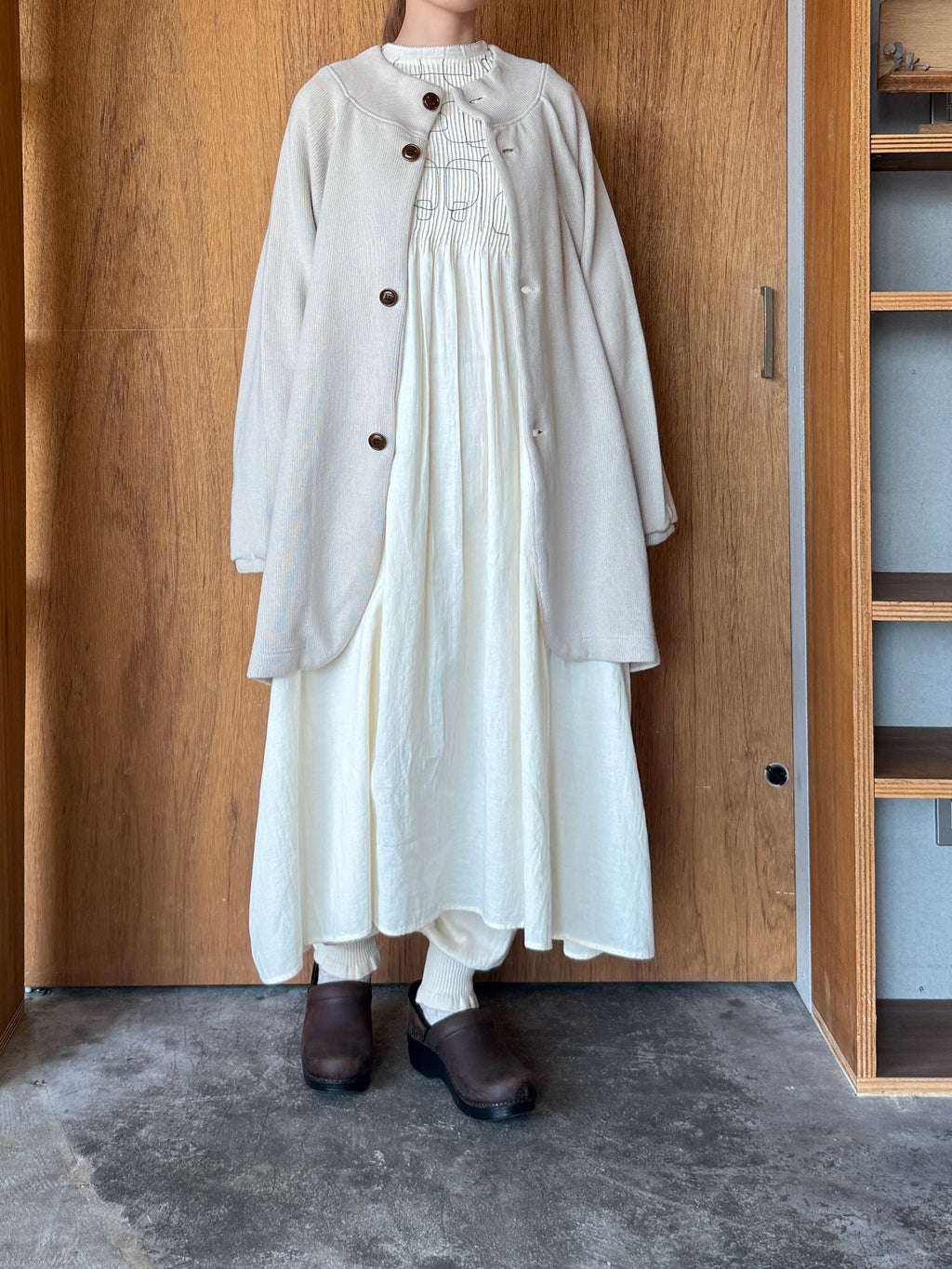 TISSU / クォーターニット コクーンカーディガン（アイボリー）