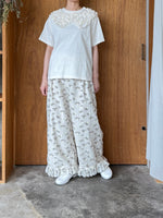 qiri / plie flower JQ  pants (キナリ)