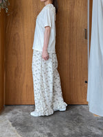qiri / plie flower JQ  pants (キナリ)