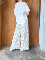 qiri / ribbon collar embroidery Tee (キナリ)