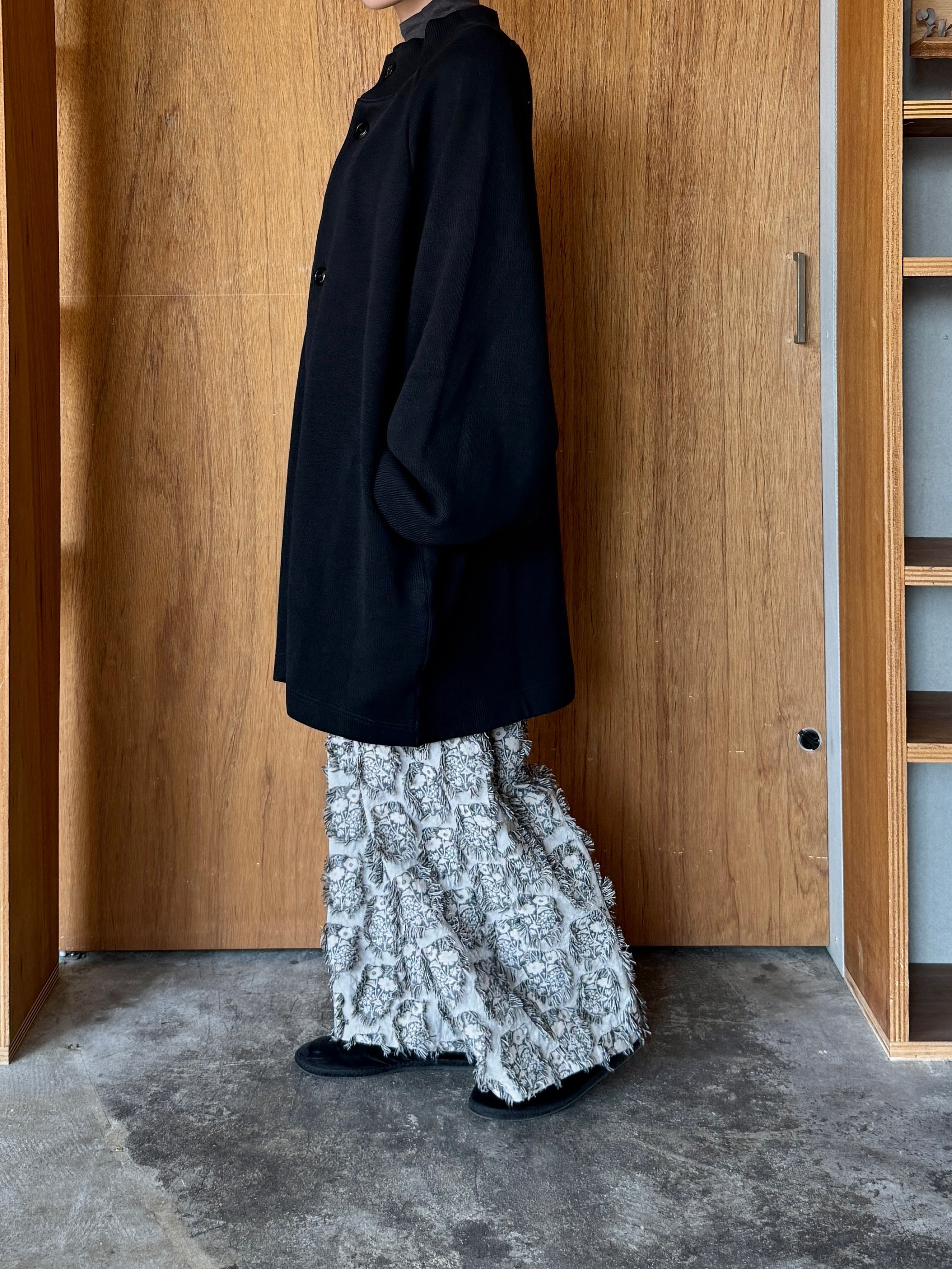 TISSU / クォーターニット コクーンカーディガン（クロ）