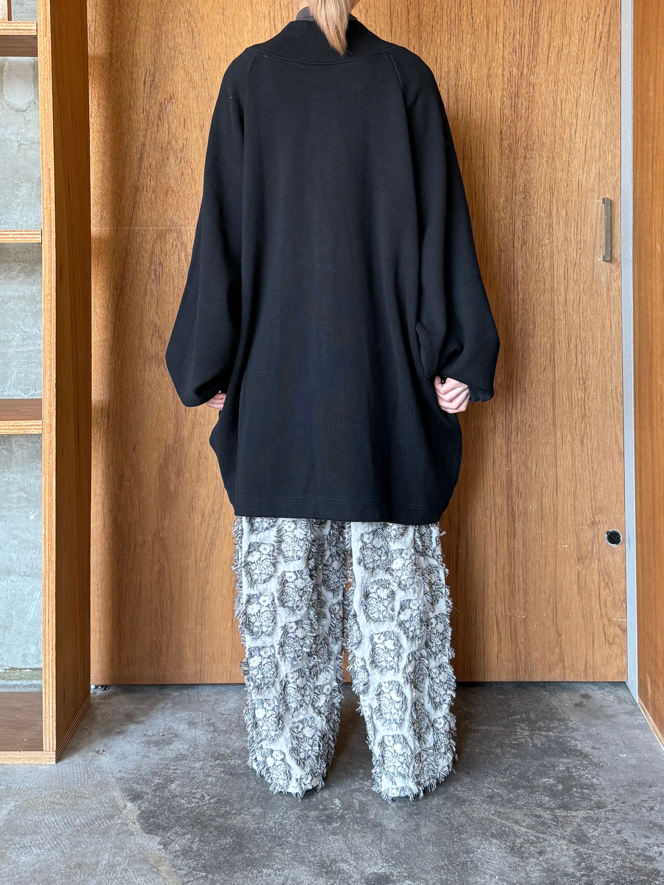 TISSU / クォーターニット コクーンカーディガン（クロ）