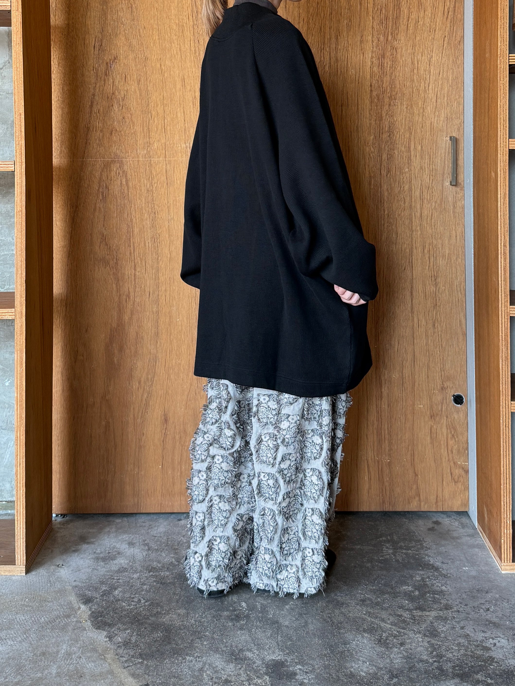 TISSU / クォーターニット コクーンカーディガン（クロ）