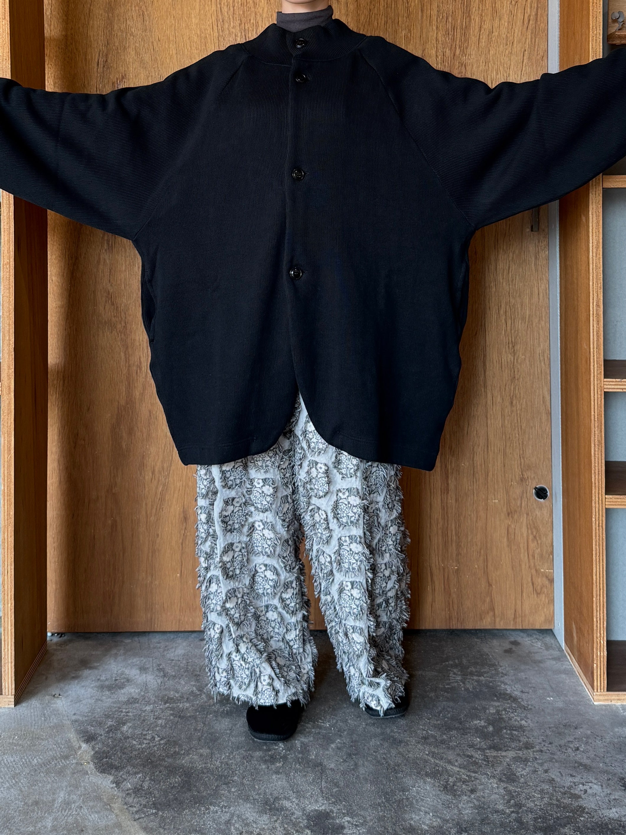 TISSU / クォーターニット コクーンカーディガン（クロ）