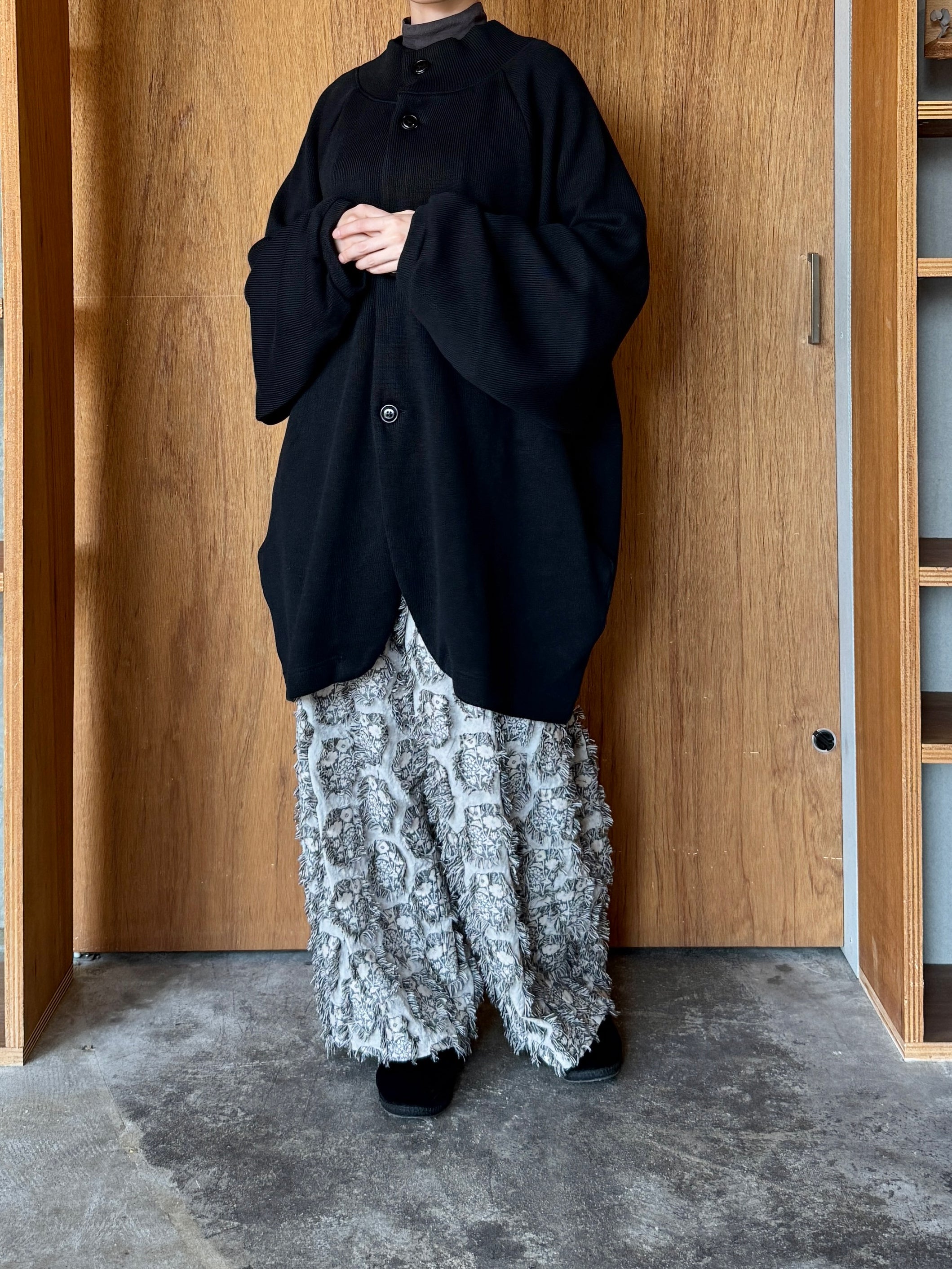 TISSU / クォーターニット コクーンカーディガン（クロ）