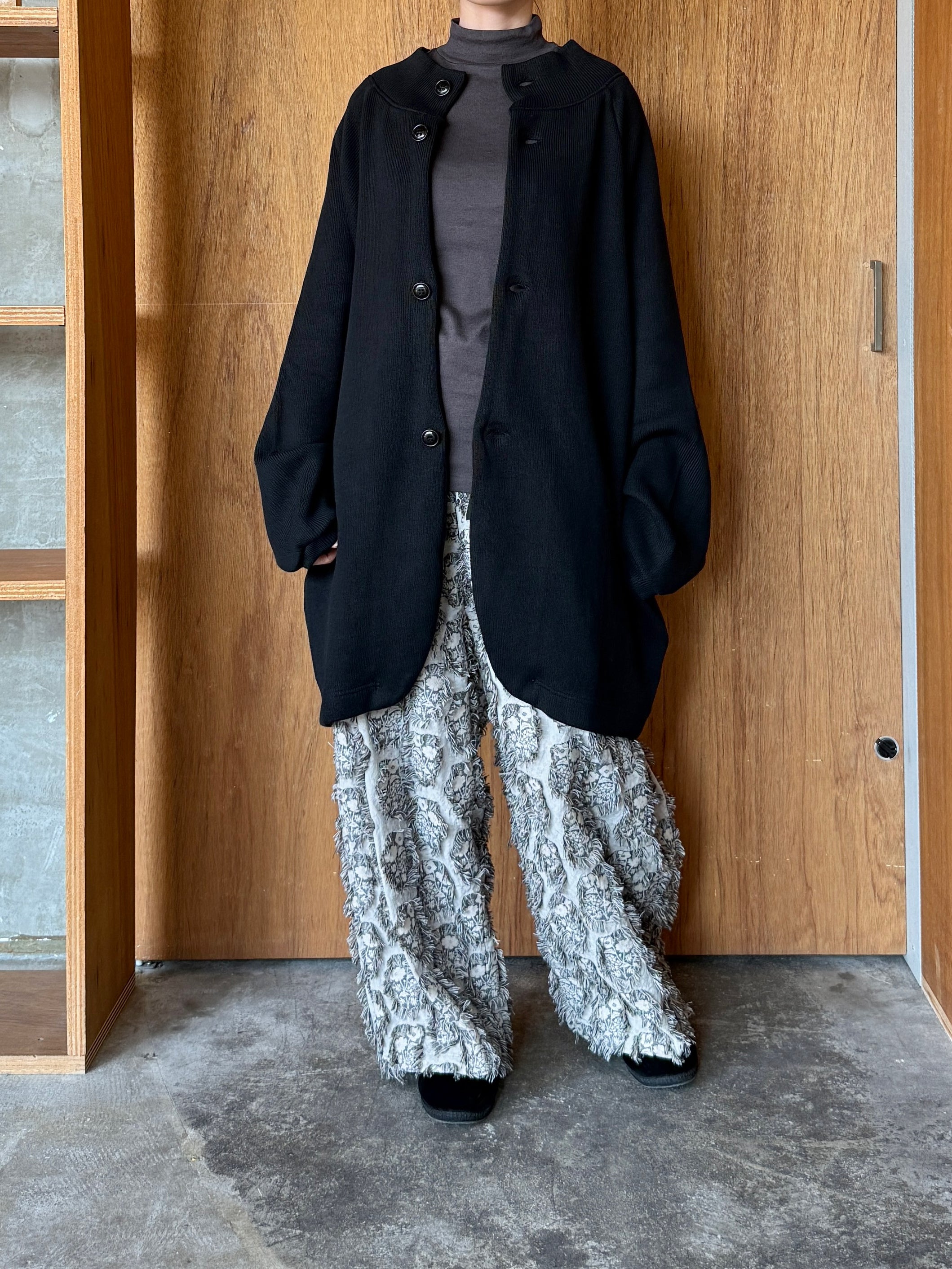 TISSU / クォーターニット コクーンカーディガン（クロ）