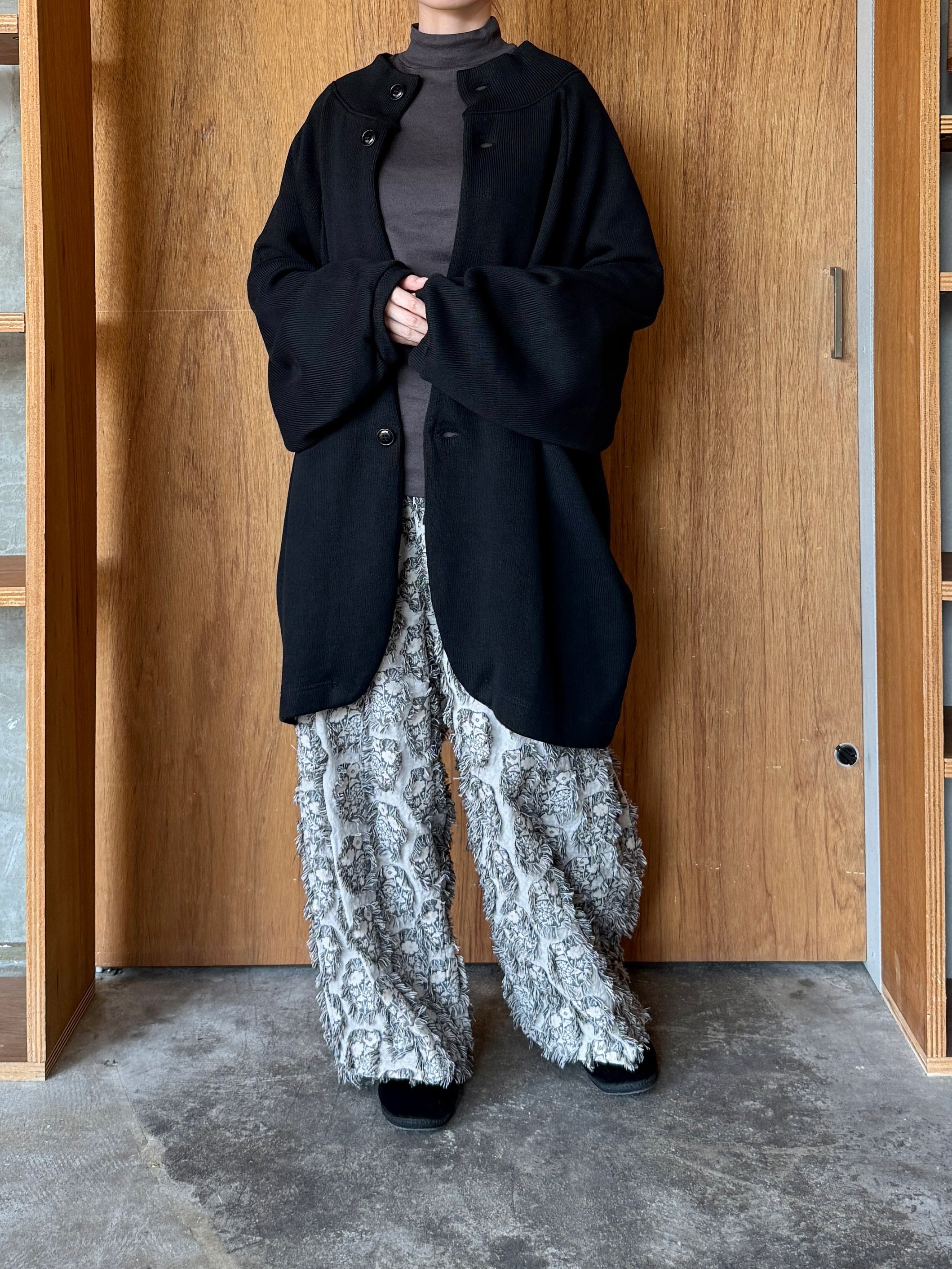 TISSU / クォーターニット コクーンカーディガン（クロ）