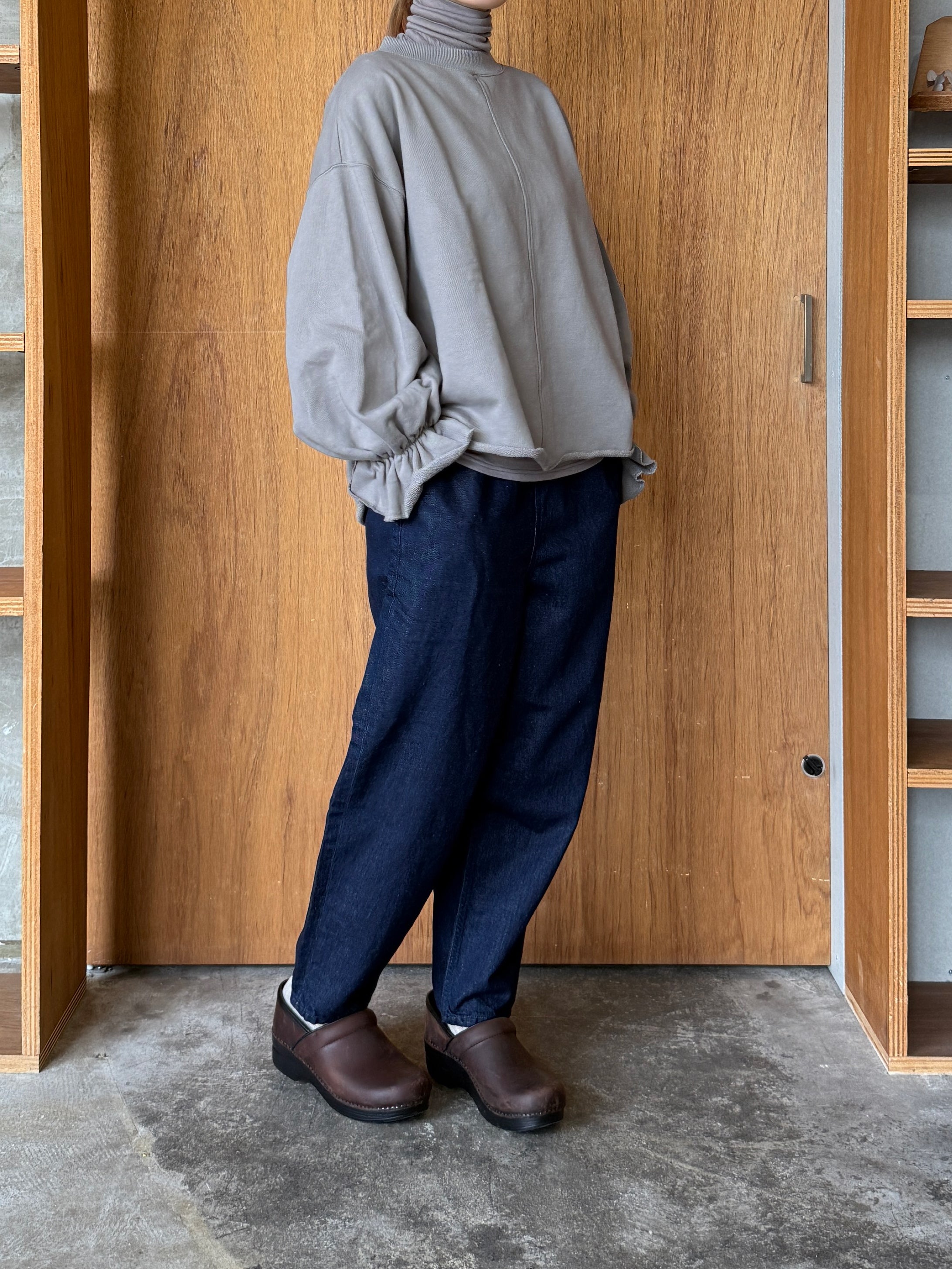 UNIVERSAL TISSU / セントラル裏毛 ギャザースリープPO（グレー）