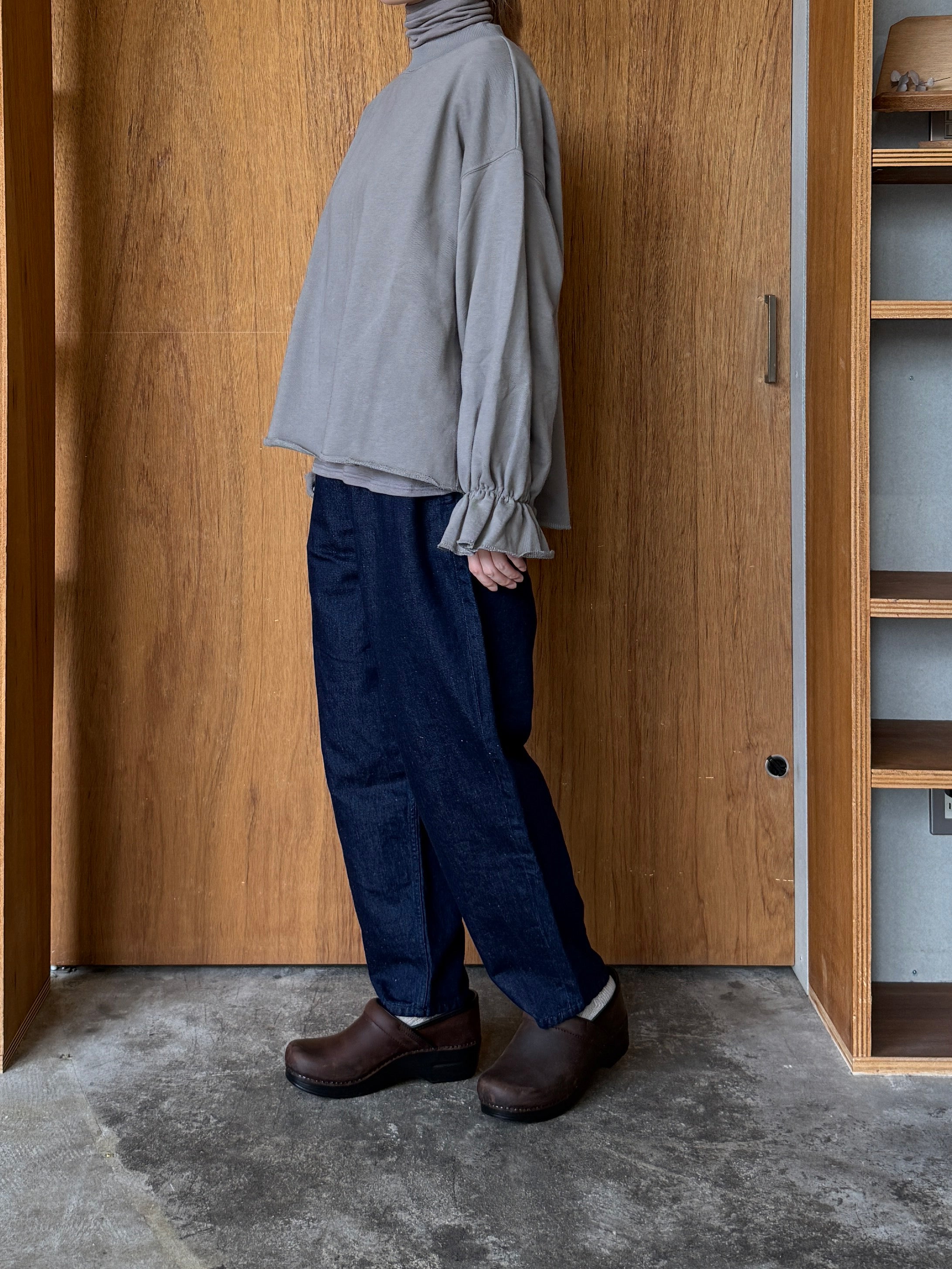 UNIVERSAL TISSU / セントラル裏毛 ギャザースリープPO（グレー）