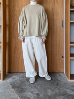 UNIVERSAL SEVEN / オールUSAコットン 袖口ギャザーPO（グレージュ）