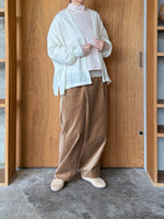 UNIVERSAL TISSU / ウォッシャブルウール天竺 ワイドカーディガン（オフ）