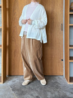 UNIVERSAL TISSU / ウォッシャブルウール天竺 ワイドカーディガン（オフ）