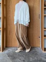 UNIVERSAL TISSU / ウォッシャブルウール天竺 ワイドカーディガン（オフ）