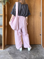 qiri / sashiko jacquard gather wide pants (ピンク)