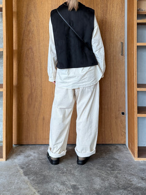 ROBE de PEAU / ECO MOUTON VEST (BLACK)