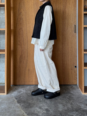 ROBE de PEAU / ECO MOUTON VEST (BLACK)
