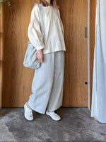 qiri / sashiko jacquard shoulder bag (ライトグレー)