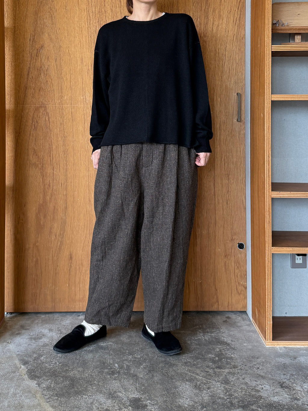 suzuki takayuki / knitted pullover（black）