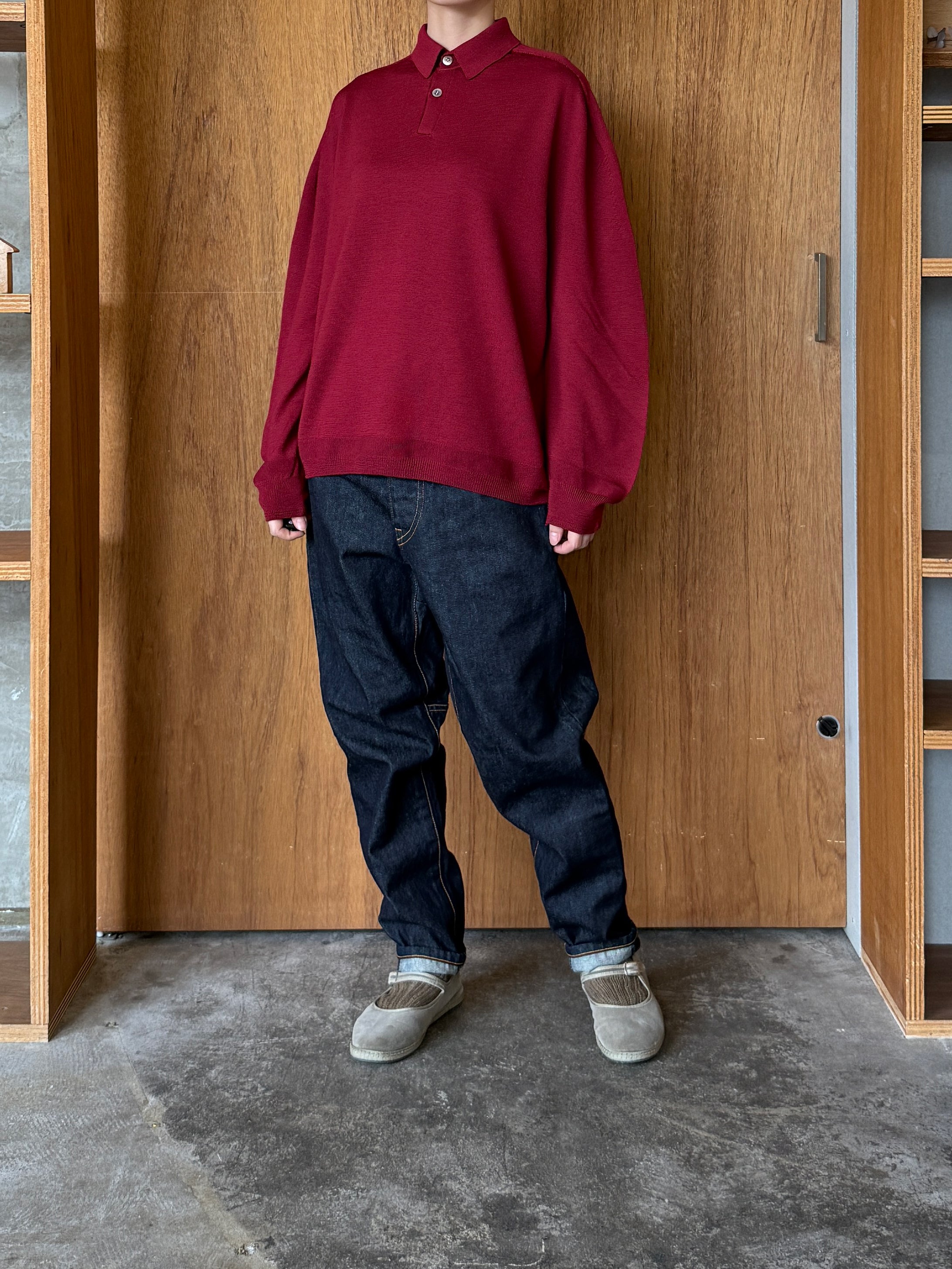 ASEEDONCLÖUD / Seiyakou knit polo（Red）