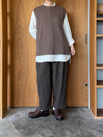 suzuki takayuki / knitted vest（smoky russet）
