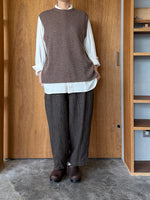 suzuki takayuki / knitted vest（smoky russet）