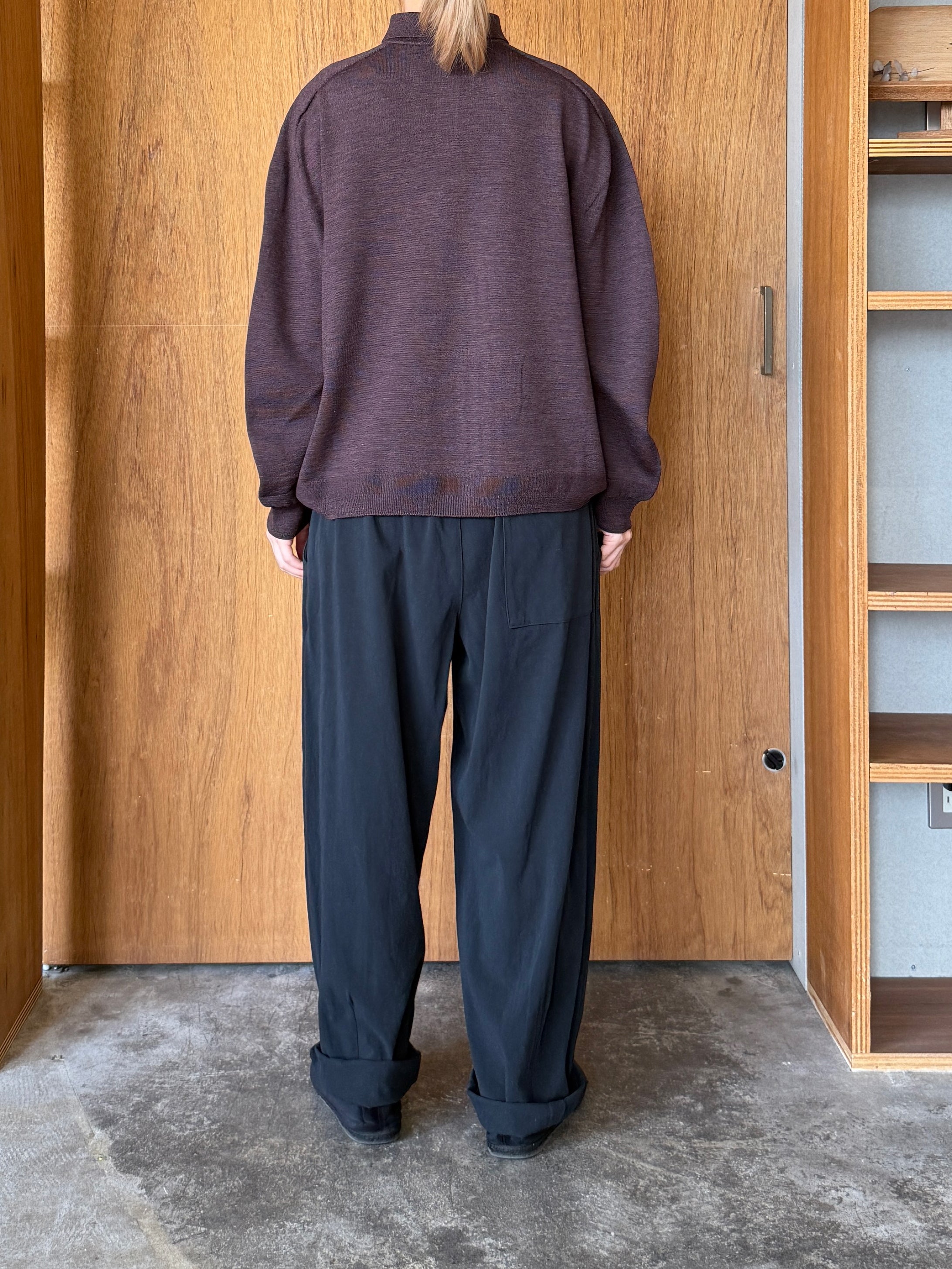 ASEEDONCLÖUD / Seiyakou knit polo（Brown）