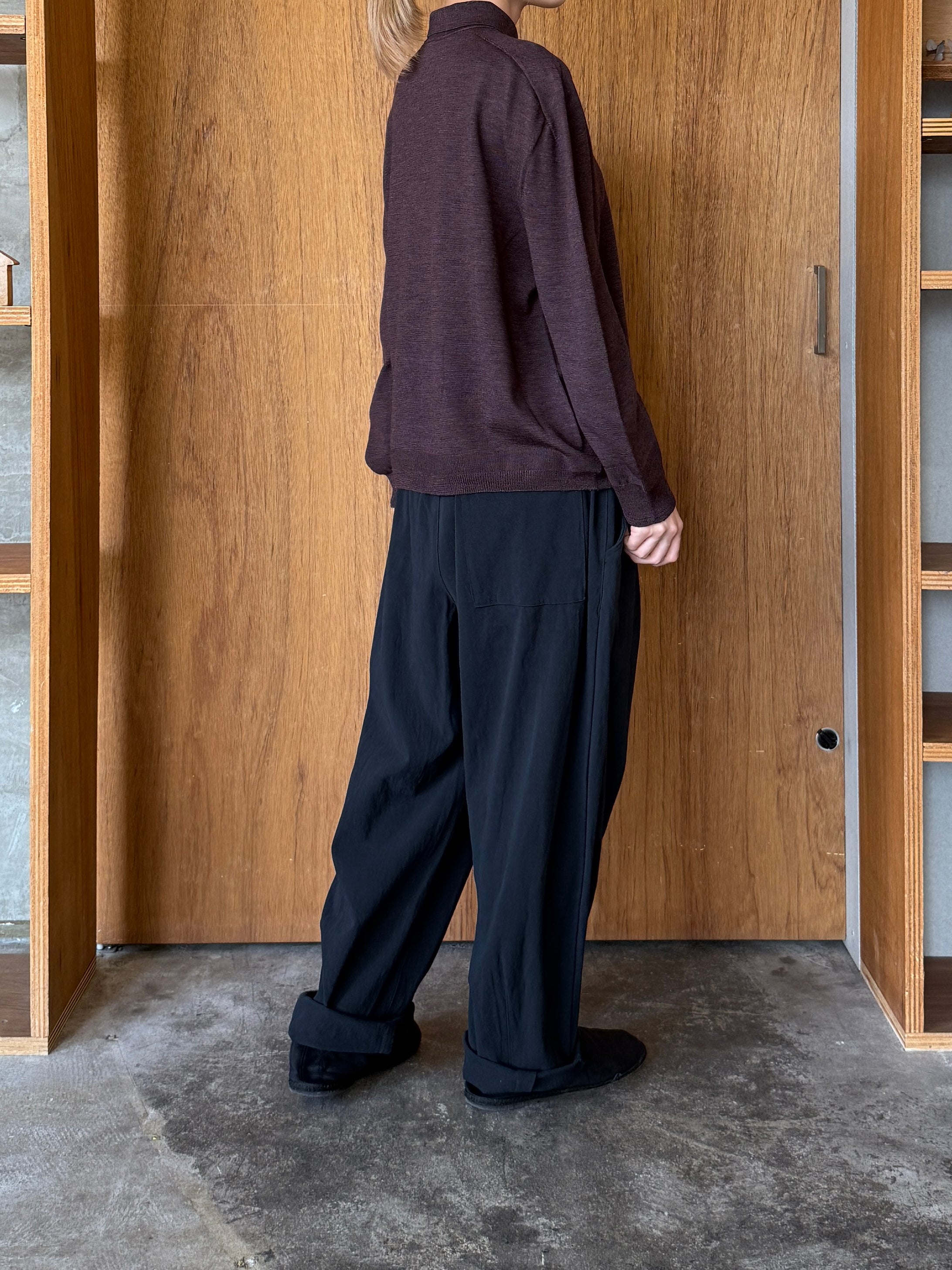 ASEEDONCLÖUD / Seiyakou knit polo（Brown）