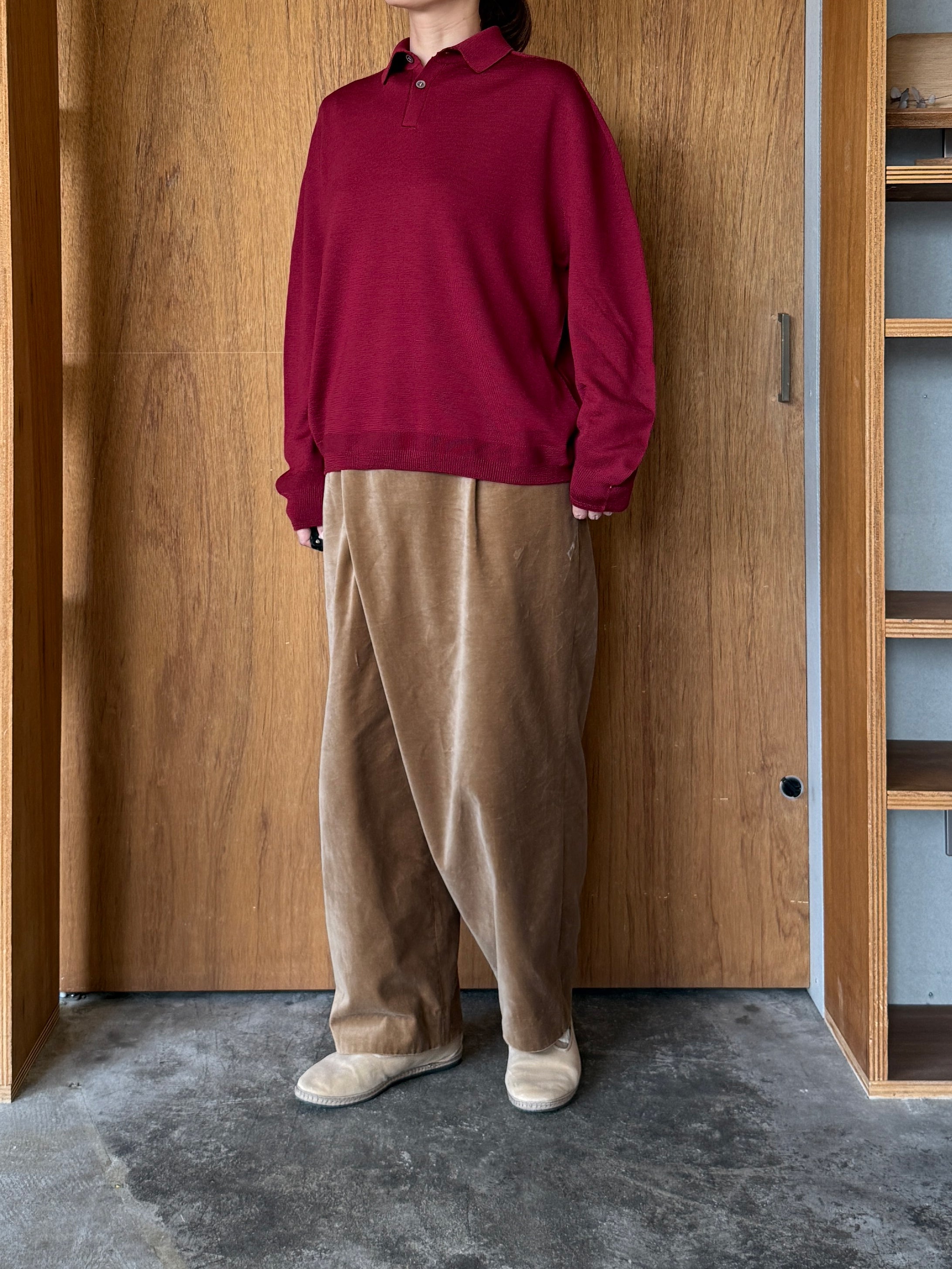 ASEEDONCLÖUD / Seiyakou knit polo（Red）