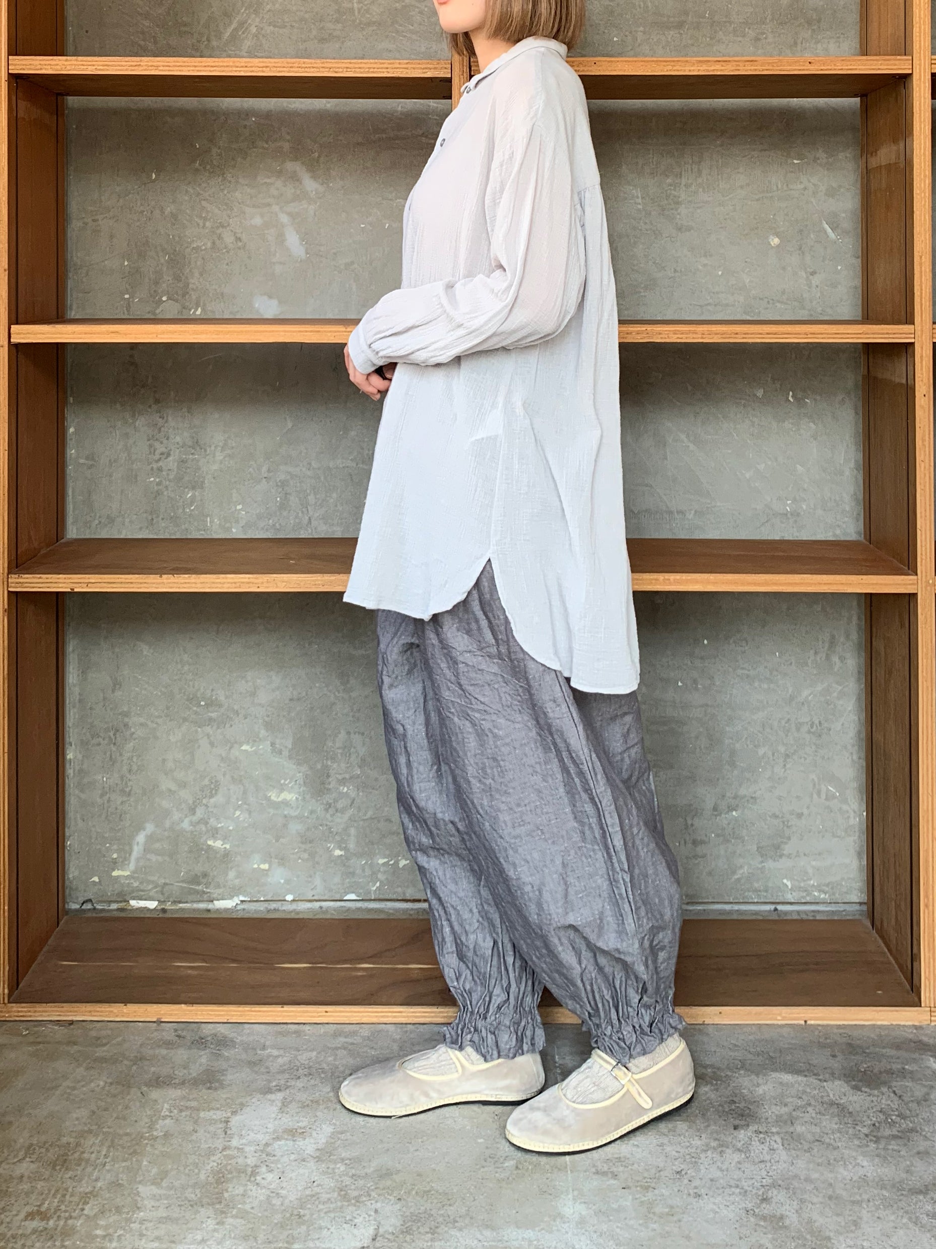 ROBE de PEAU / ANKLE TIED PANTS (GRAY)