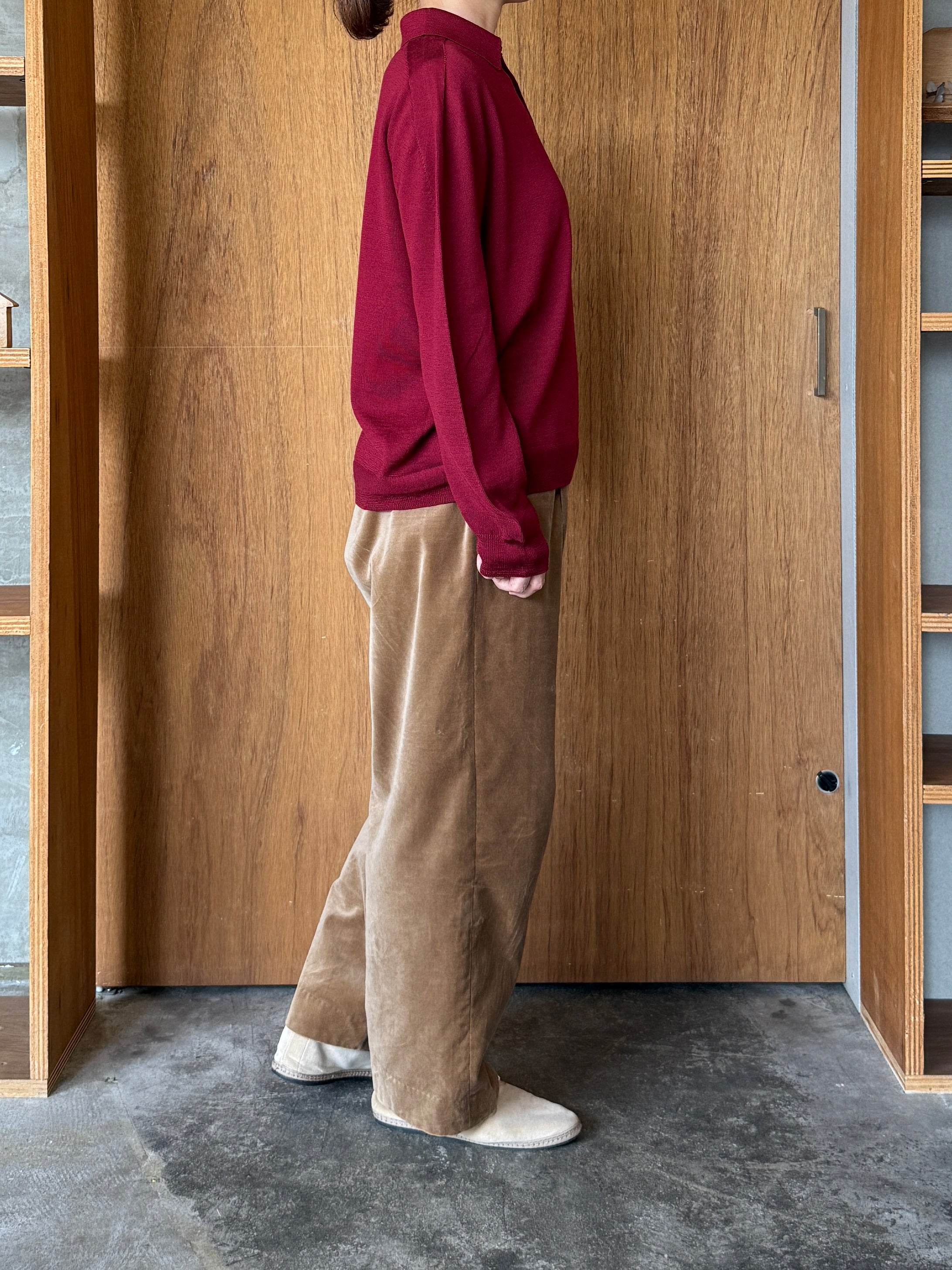 ASEEDONCLÖUD / Seiyakou knit polo（Red）