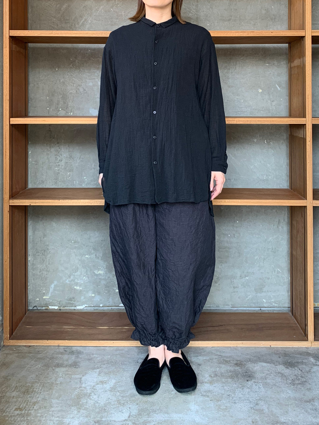 ROBE de PEAU / ANKLE TIED PANTS (BLACK)