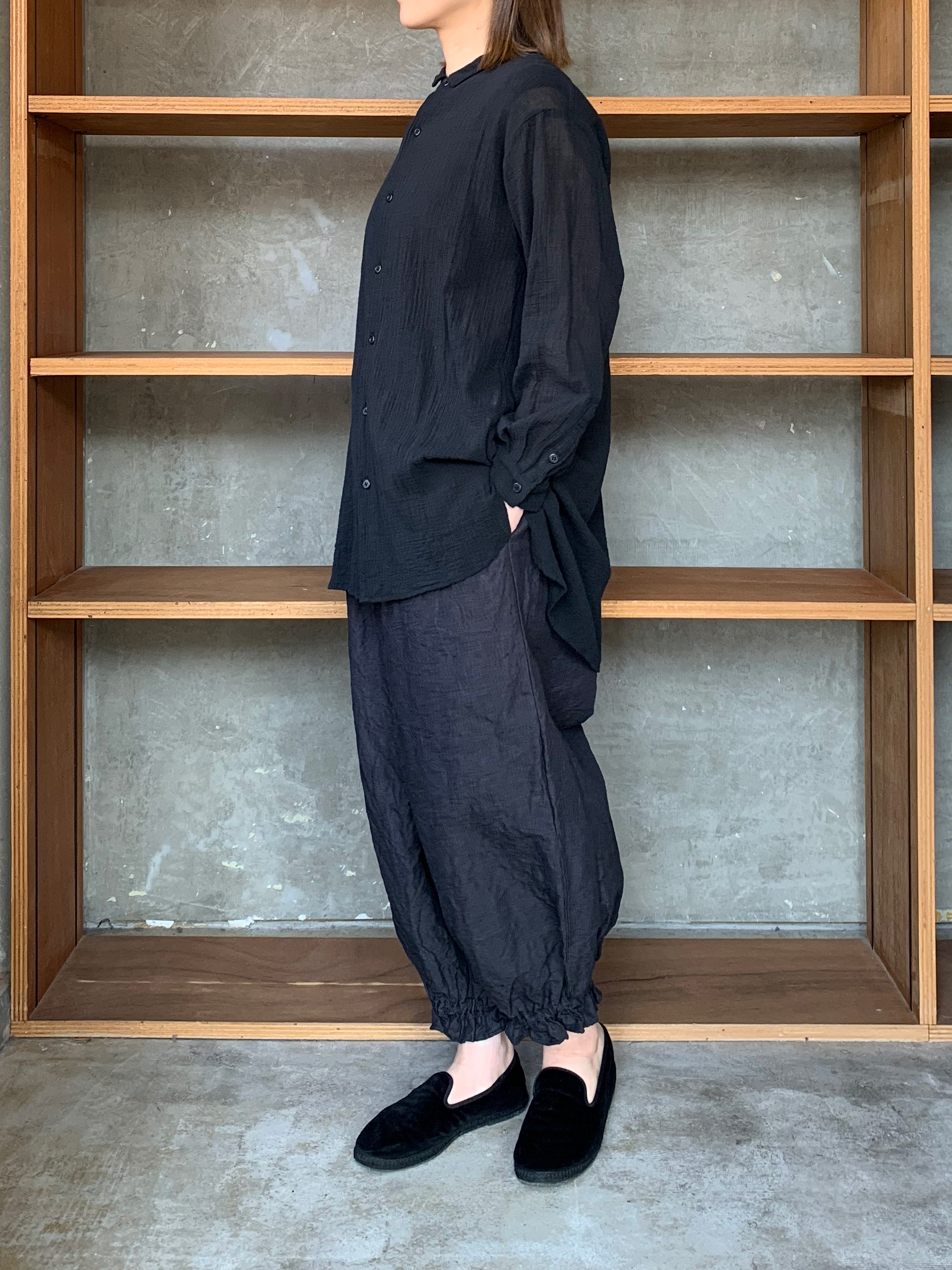 ROBE de PEAU / ANKLE TIED PANTS (BLACK)
