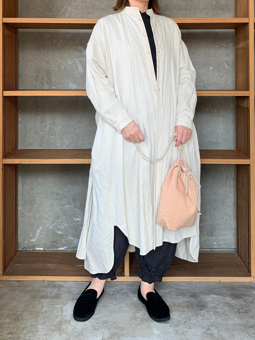suzuki takayuki / herringbone twill shirt（ivory）