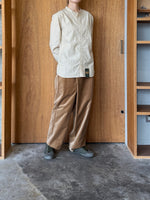 ASEEDONCLÖUD / HW collarless shirt（Beige）