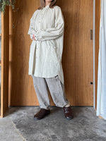 Vlas Blomme / Glen Check Seesucker 2Wayチュニックシャツ(L.Beige)
