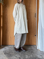 Vlas Blomme / Glen Check Seesucker 2Wayチュニックシャツ(L.Beige)