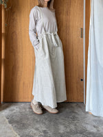 Vlas Blomme / Washed Linen Cotton Ramie 2Wayスカート(Beige)