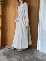 Vlas Blomme / Washed Linen Cotton Ramie 2Wayスカート(Beige)