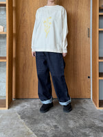 ASEEDONCLÖUD / Sandersonia embroidery T-shirt（Off white）