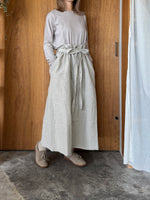Vlas Blomme / Washed Linen Cotton Ramie 2Wayスカート(Beige)