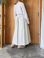 Vlas Blomme / Washed Linen Cotton Ramie 2Wayスカート(Beige)