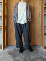 UNIVERSAL TISSU / ウォッシャブルウール天竺 ワイドカーディガン（モカ）