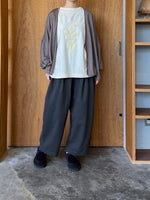 UNIVERSAL TISSU / ウォッシャブルウール天竺 ワイドカーディガン（モカ）