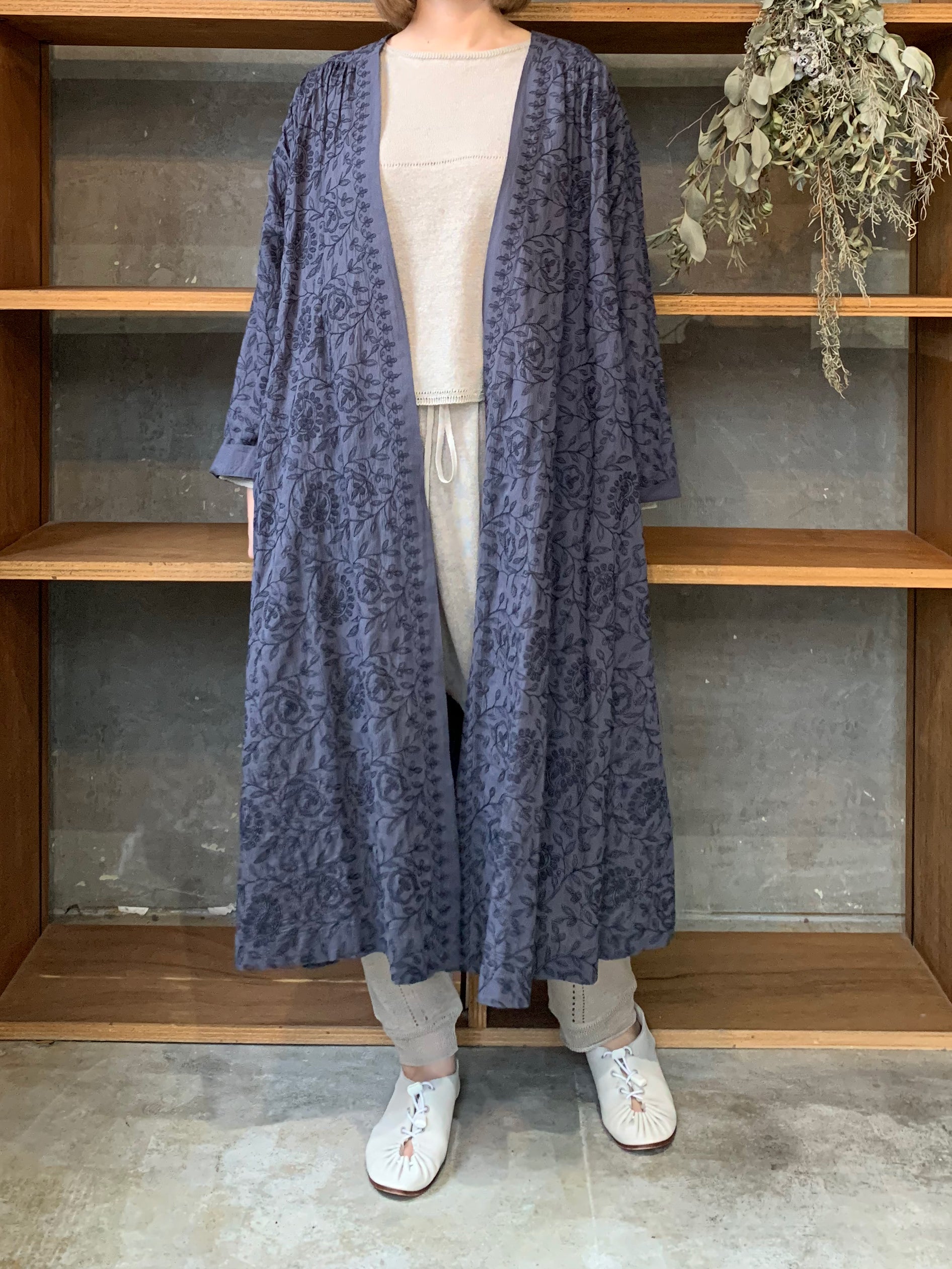 【SALE】GASA*/ Live now：今を生きる　羽織 (grayish blue)
