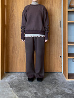 suzuki takayuki / sweat pants wide-straight（burnt sienna）