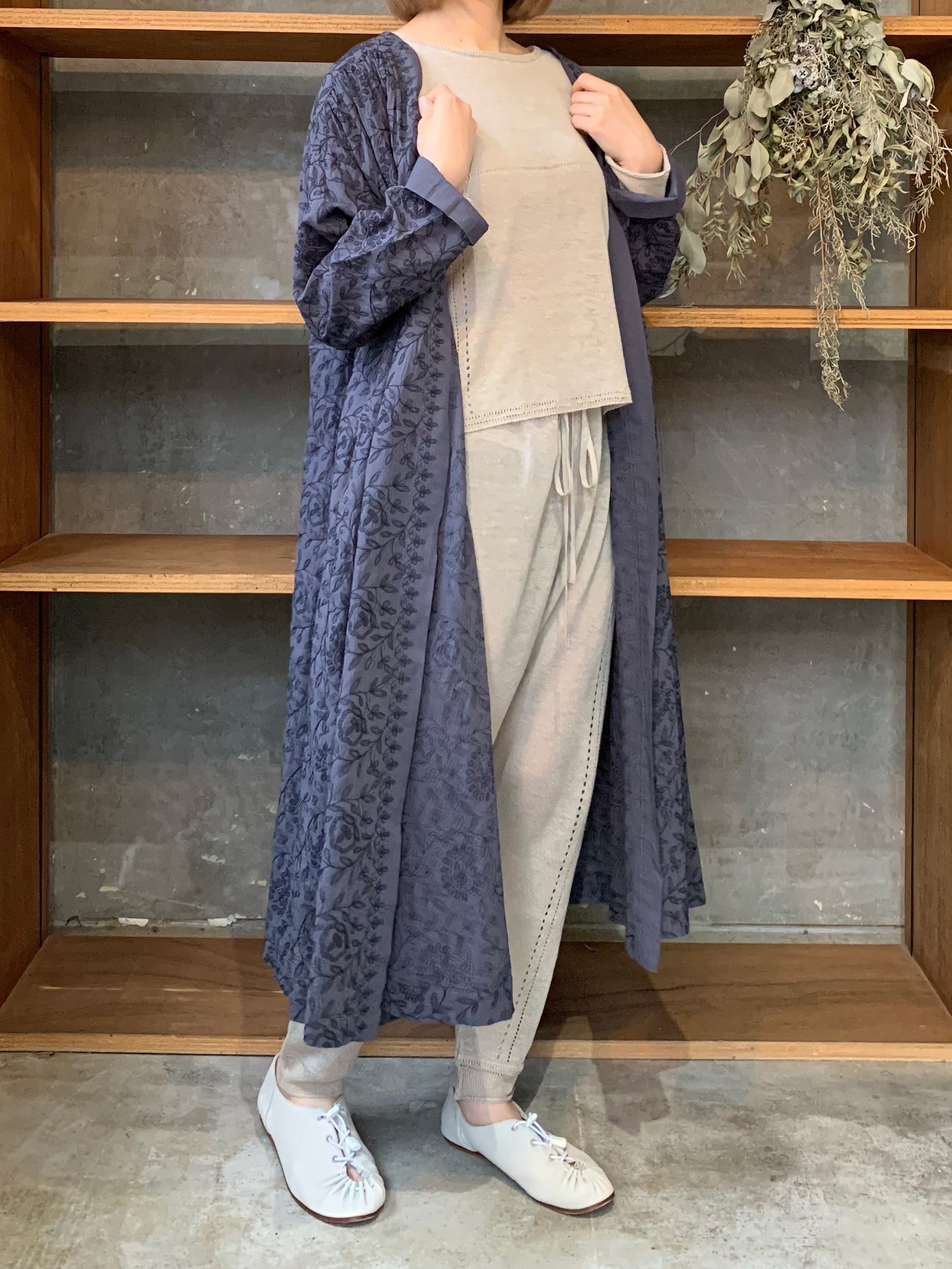【SALE】GASA*/ Live now：今を生きる　羽織 (grayish blue)