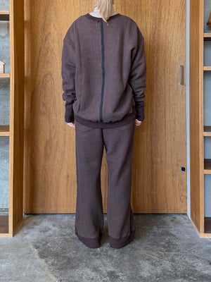 suzuki takayuki / sweat pants wide-straight（burnt sienna）